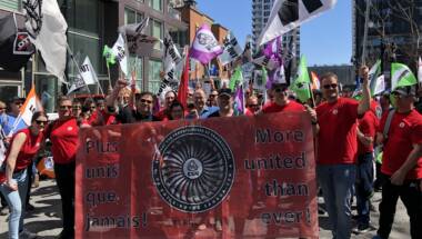 Marche de la Journée internationale des travailleuses et des travailleurs
