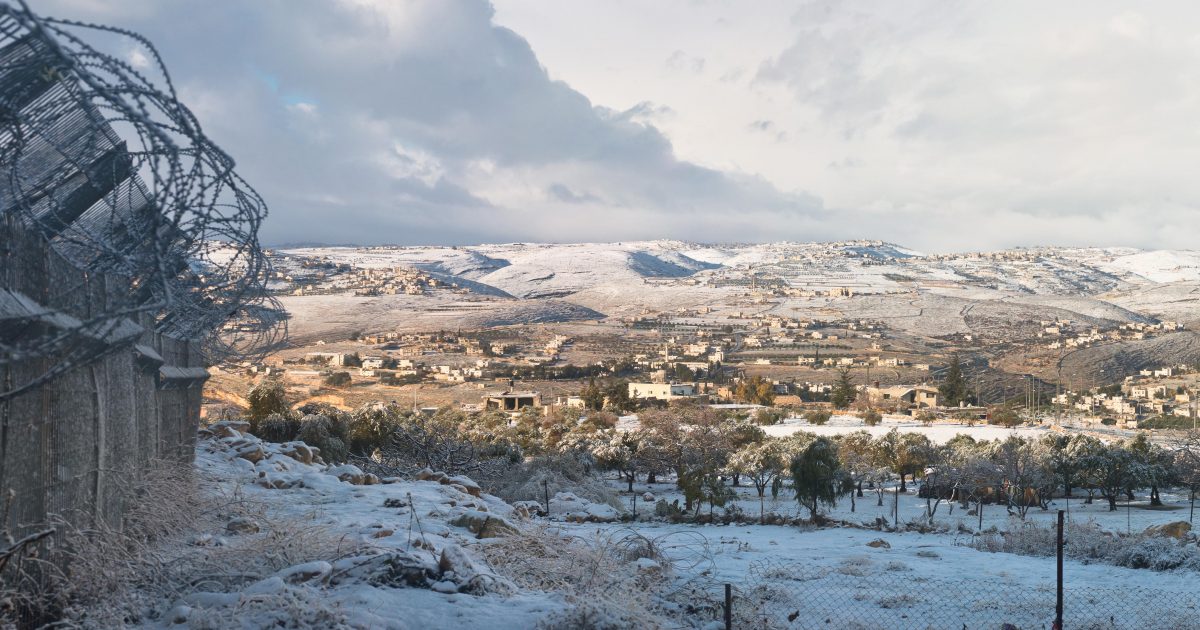 view of palestine in winter - west bank, israel