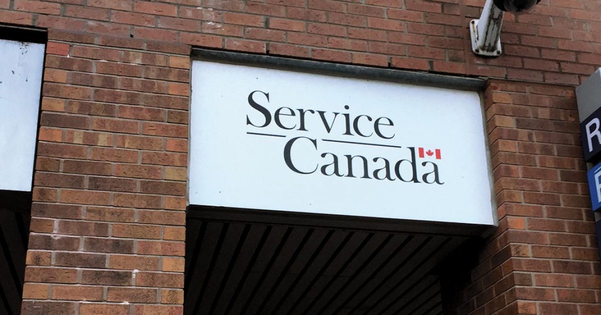 Pancarte de Service Canada