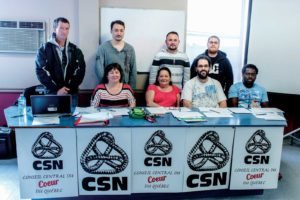 Le comité exécutif du STTMD-CSN (photo : Michel Giroux).
