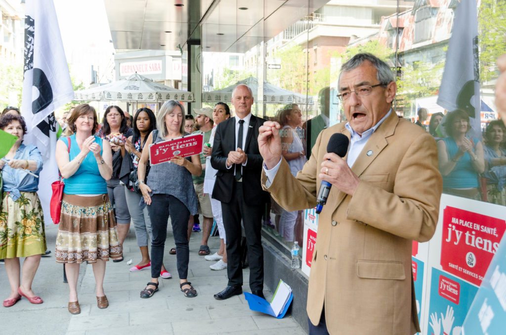 Jean Lacharité, vice-président de la CSN, photo : Raynald Leblanc