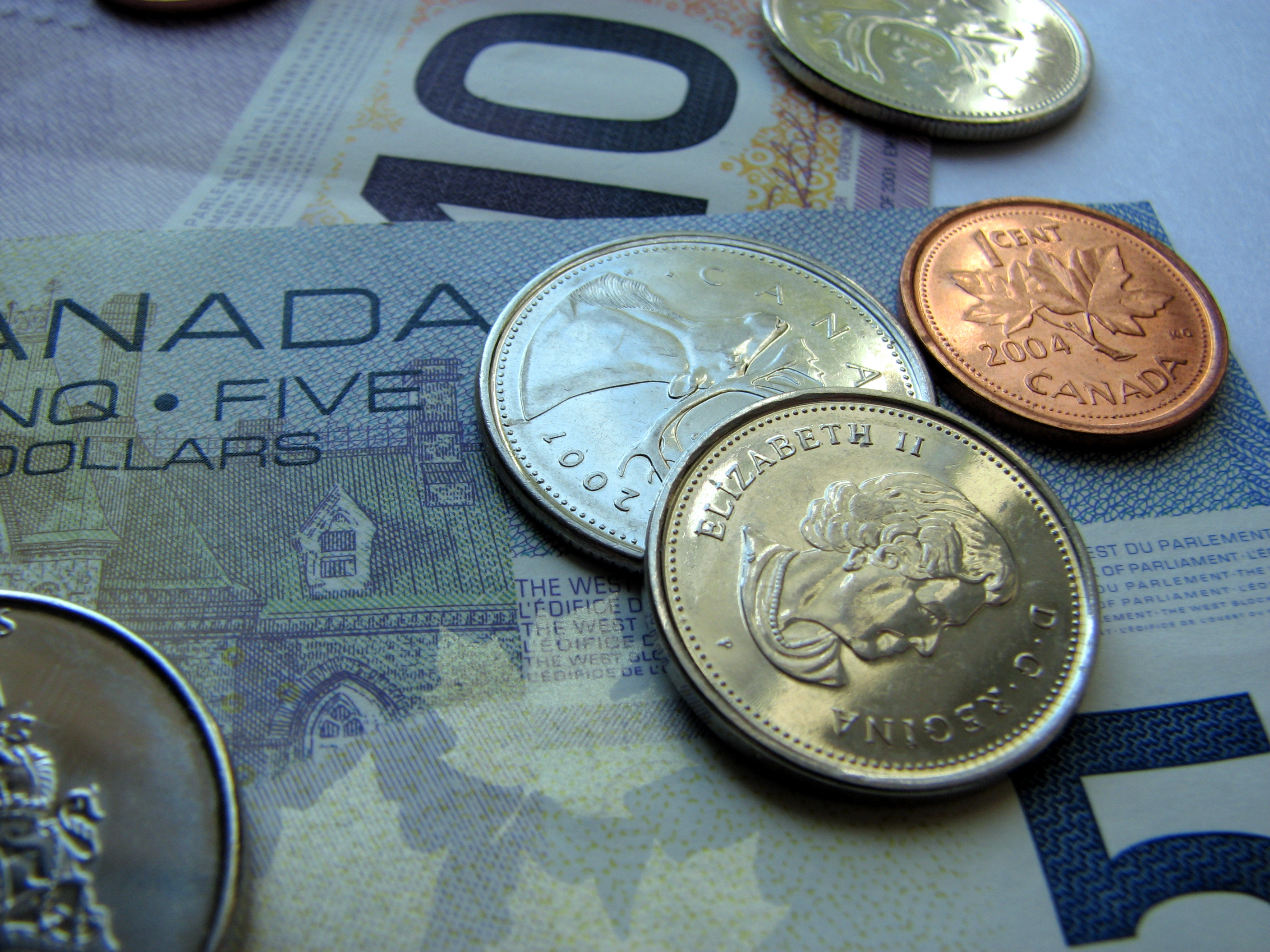 canadian currency closeup