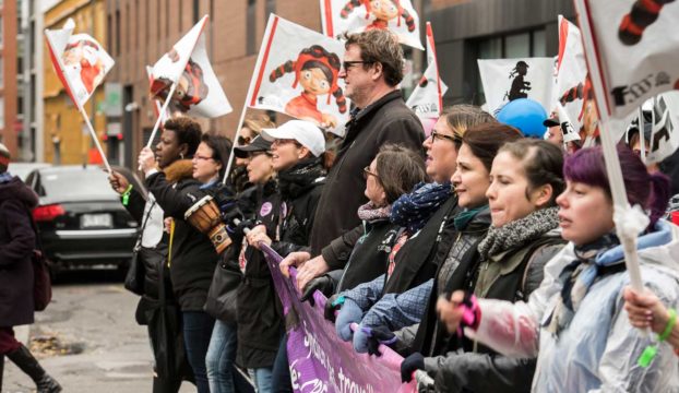 Des milliers de travailleuses en grève partout au Québec | Photo : M. Giroux