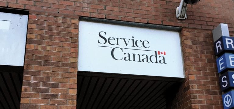 Pancarte de Service Canada