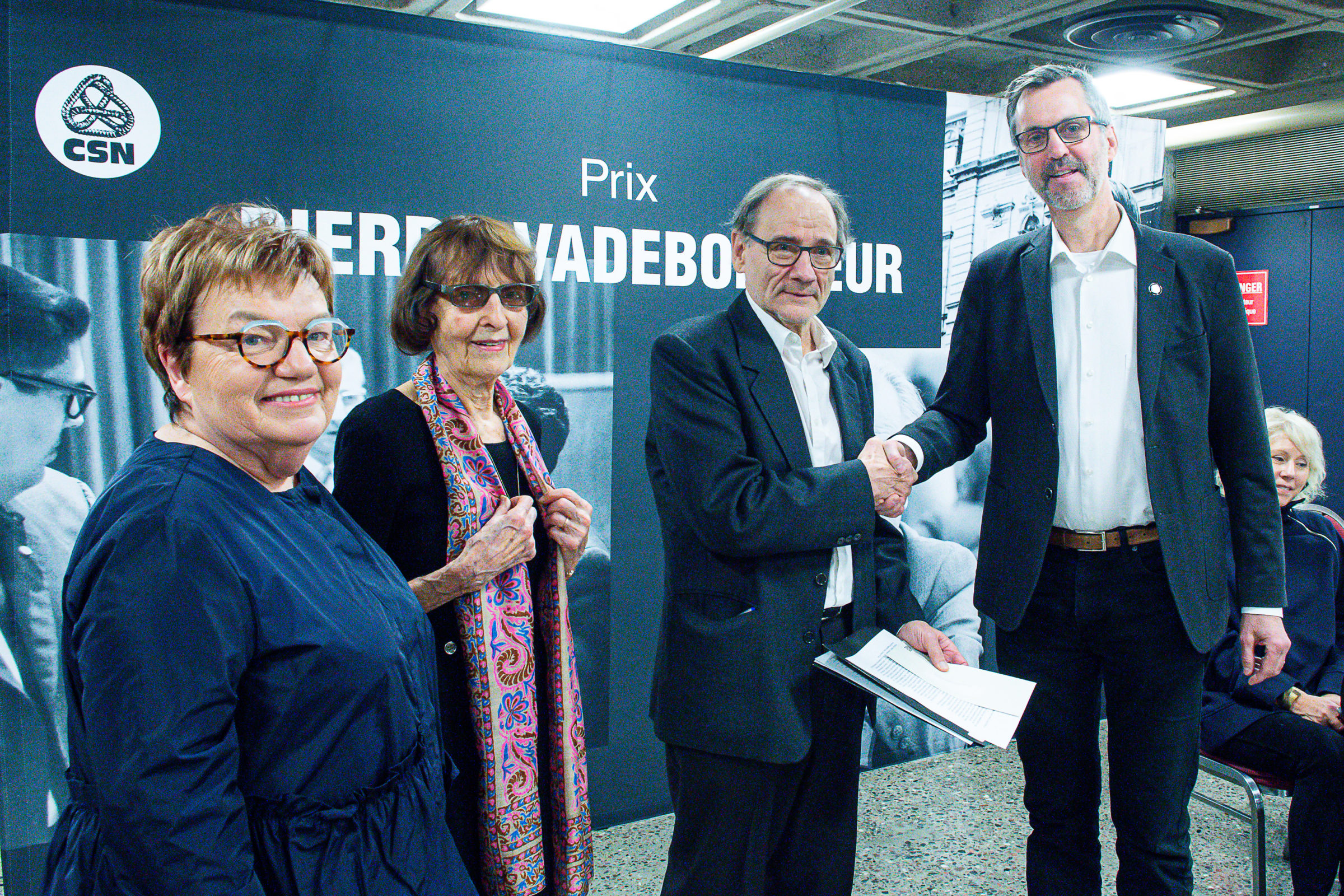 Claudette Carbonneau, Marie Vadeboncoeur, Yvon Rivard et Jean Lortie