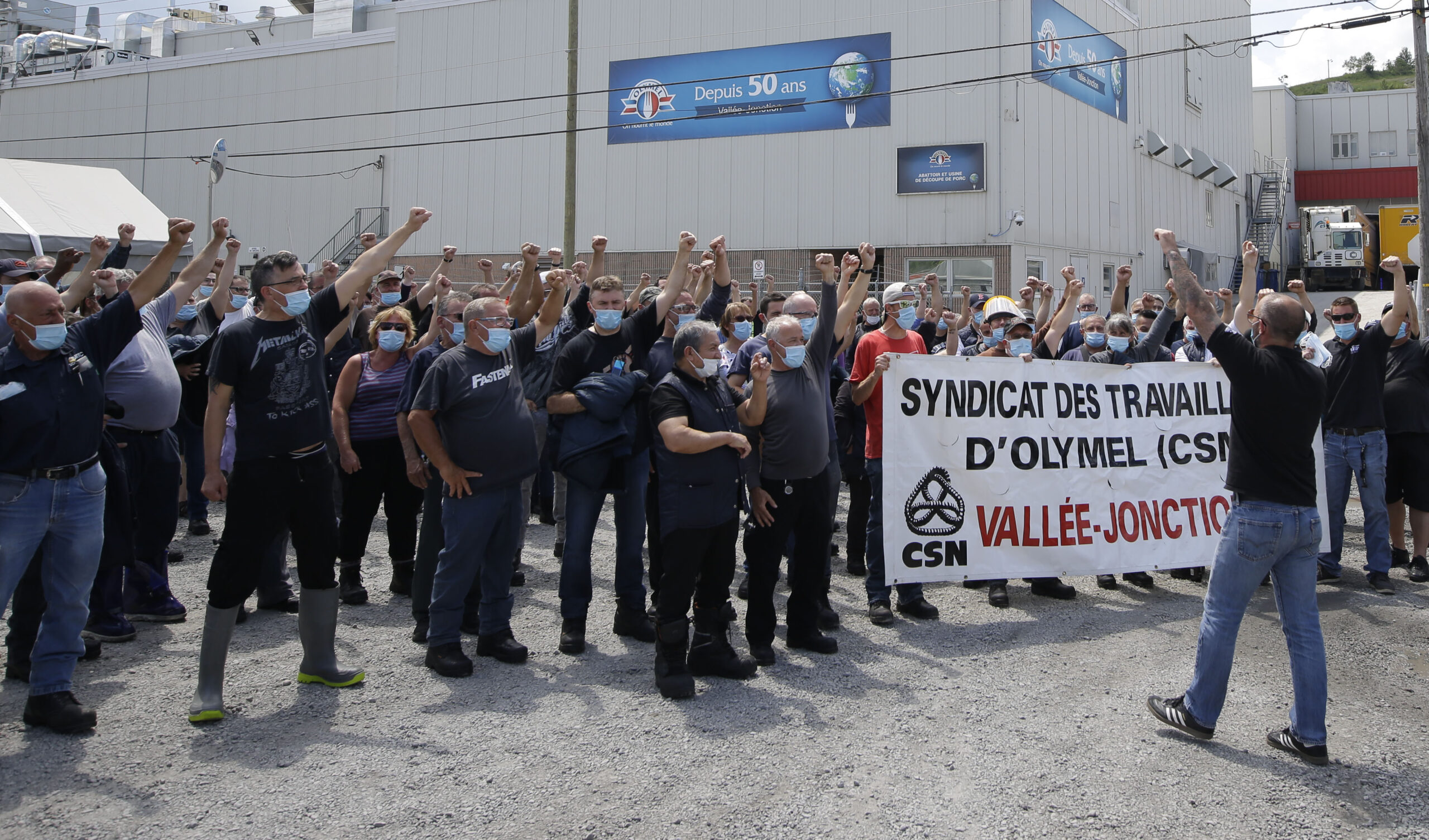 Photographie de la manifestation à Vallée-Jonction