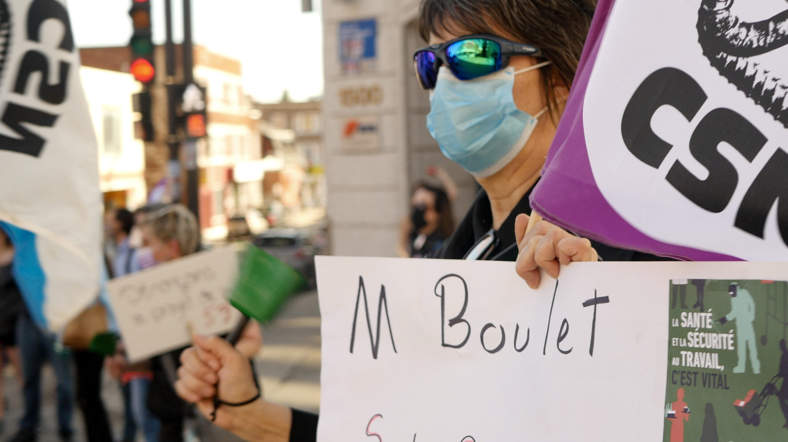 Manifestation contre le PL-59 à Trois-Rivières