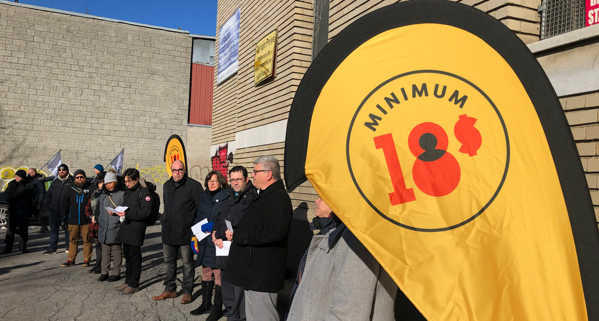 Salaire minimum trop peu, trop tard, déplore la coalition Minimum 18
