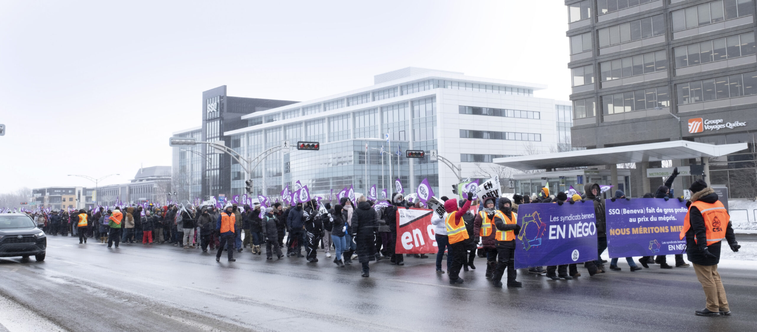 Manifestation à Québec. - Photo : Louise Leblanc