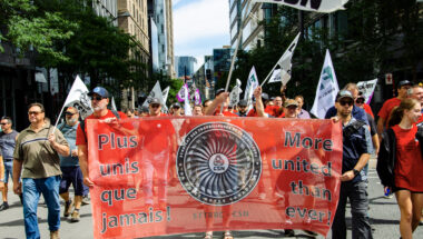 Les travailleuses et travailleurs de Rolls-Royce Canada manifestent leur mécontentement