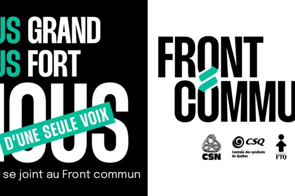 En route vers la grève, le Front commun de passage en Outaouais
