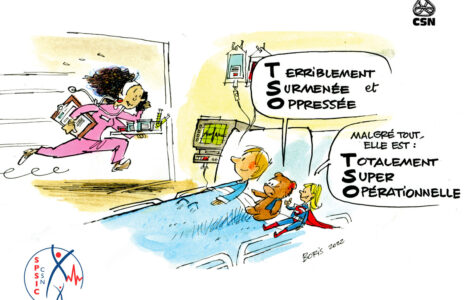 Les professionnelles en soins infirmiers et cardiorespiratoires du CHU Sainte-Justine disent NON aux TSO camouflés