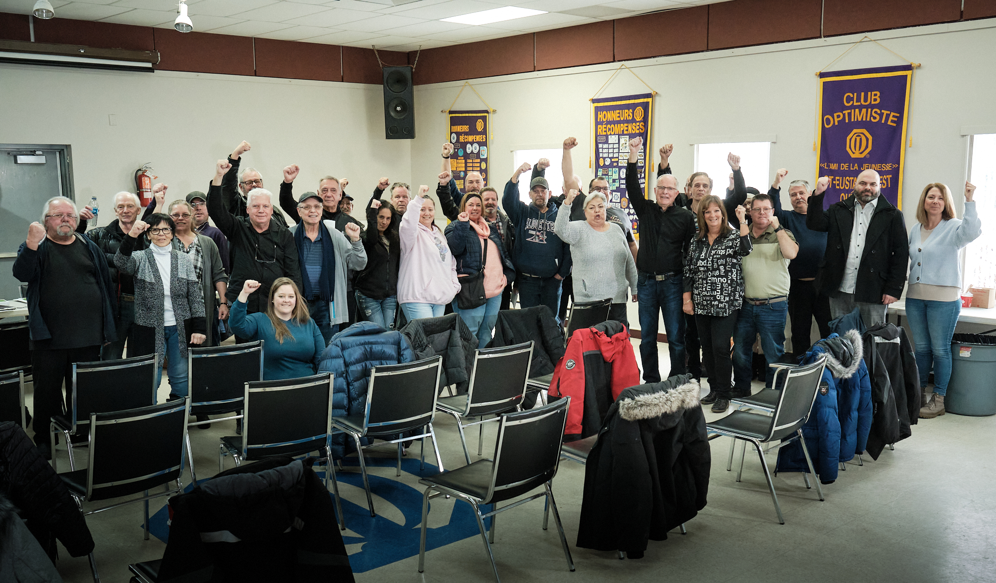 Les membres du syndicat en assemblée générale ce samedi 21 janvier - Photo : Dominic Morissette
