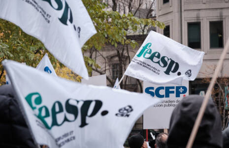 Manifestation intersyndicale du personnel des sociétés de transport