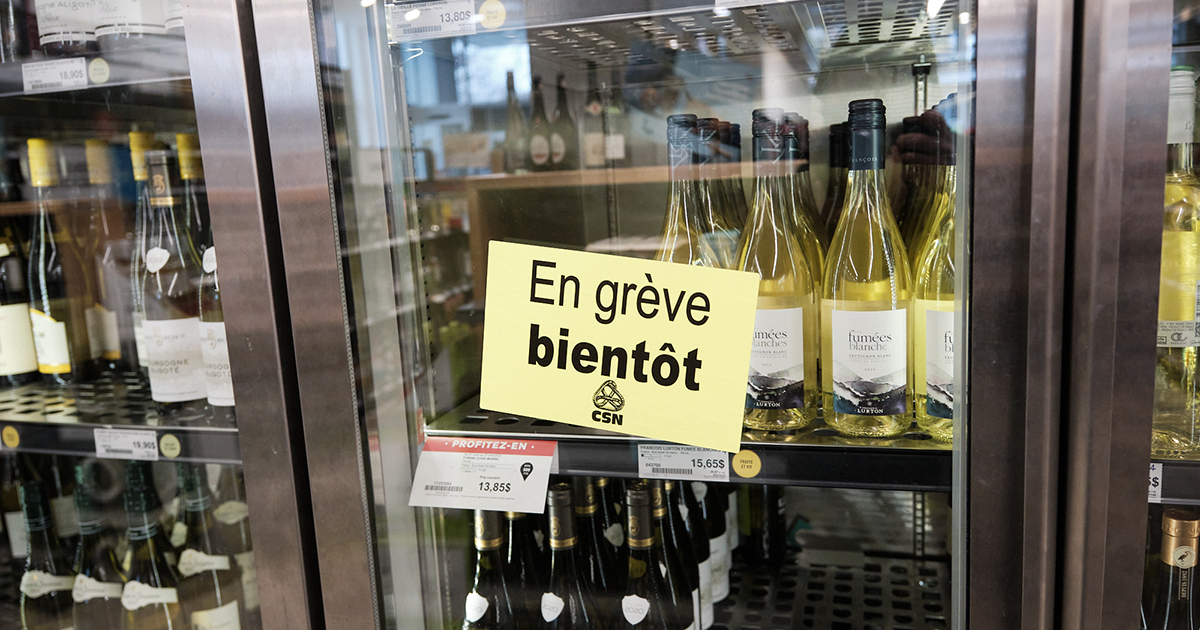 En grève bientôt – à la SAQ