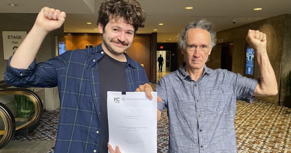 dépot du projet de convention collective par le comité de négociation du Syndicat des travailleuses et travailleurs d’Amazon Laval–CSN