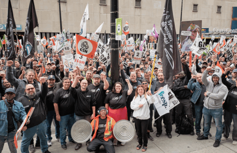 Les employé-es d’entretien manifestent pour que la STM se réveille