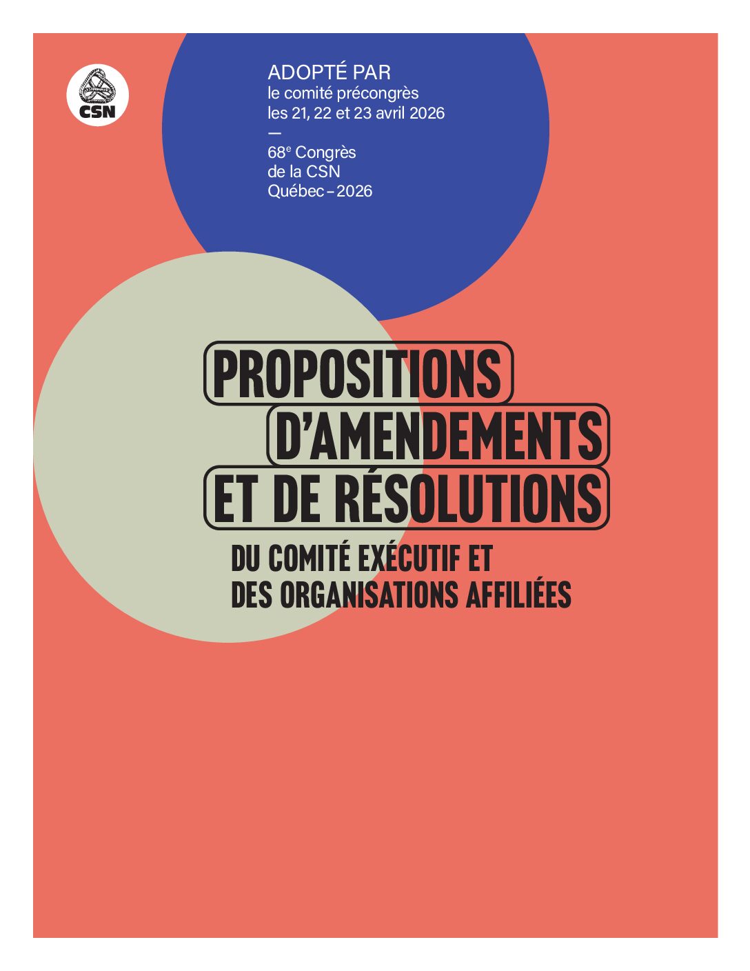 Comité Précongrès Propositions Adoptées VF