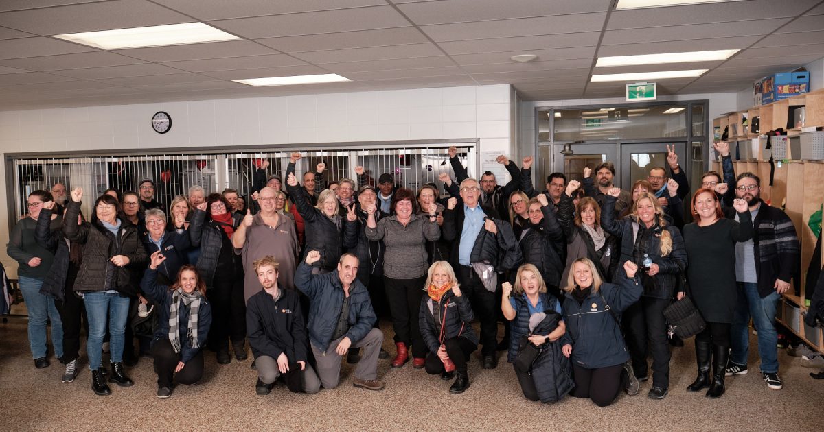 Les membres du syndicat lors de l'assemblée générale du 13 février 2023. Photo : Dominic Morissette