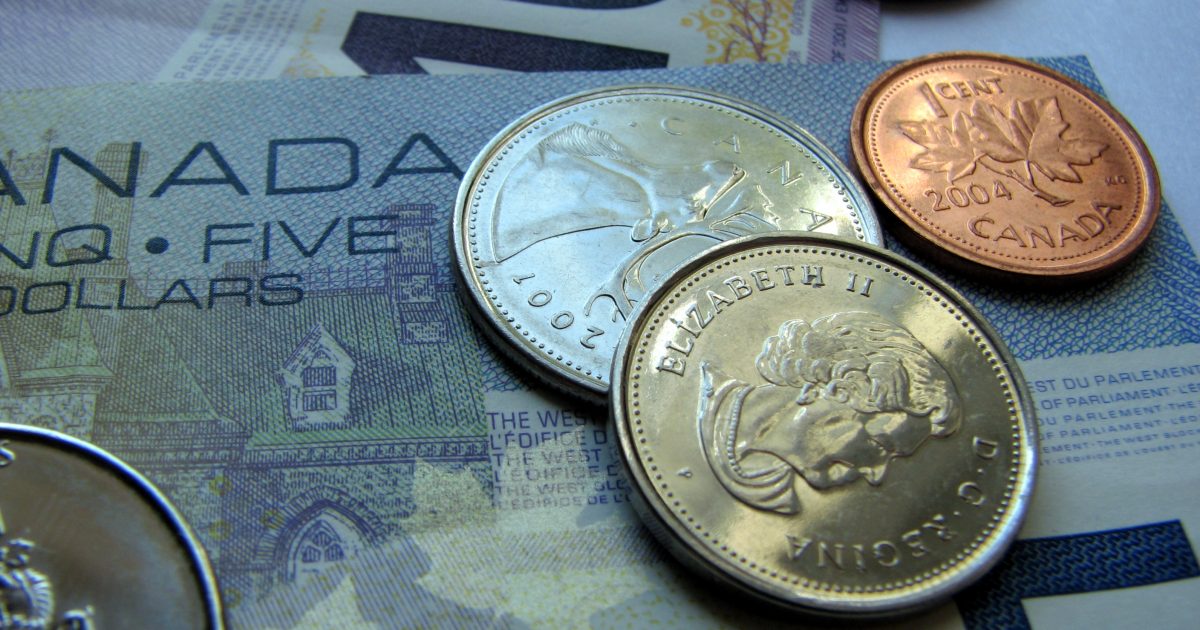 canadian currency closeup