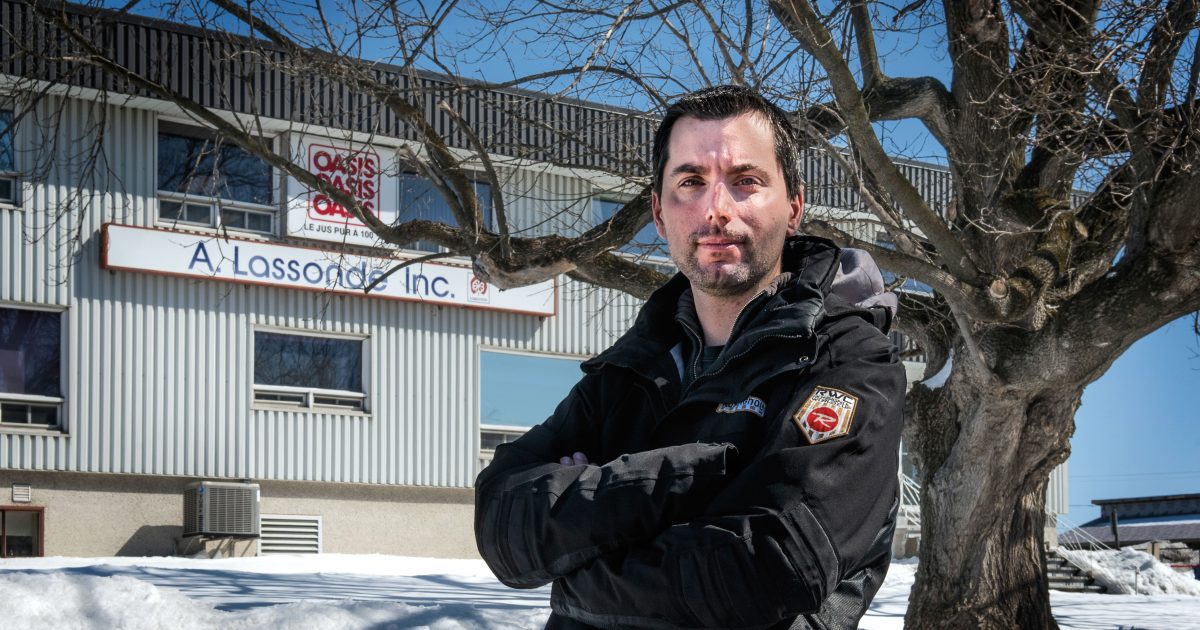 Cédric Lucas, président du STT de A. Lassonde–CSN | Photo : Michel Giroux