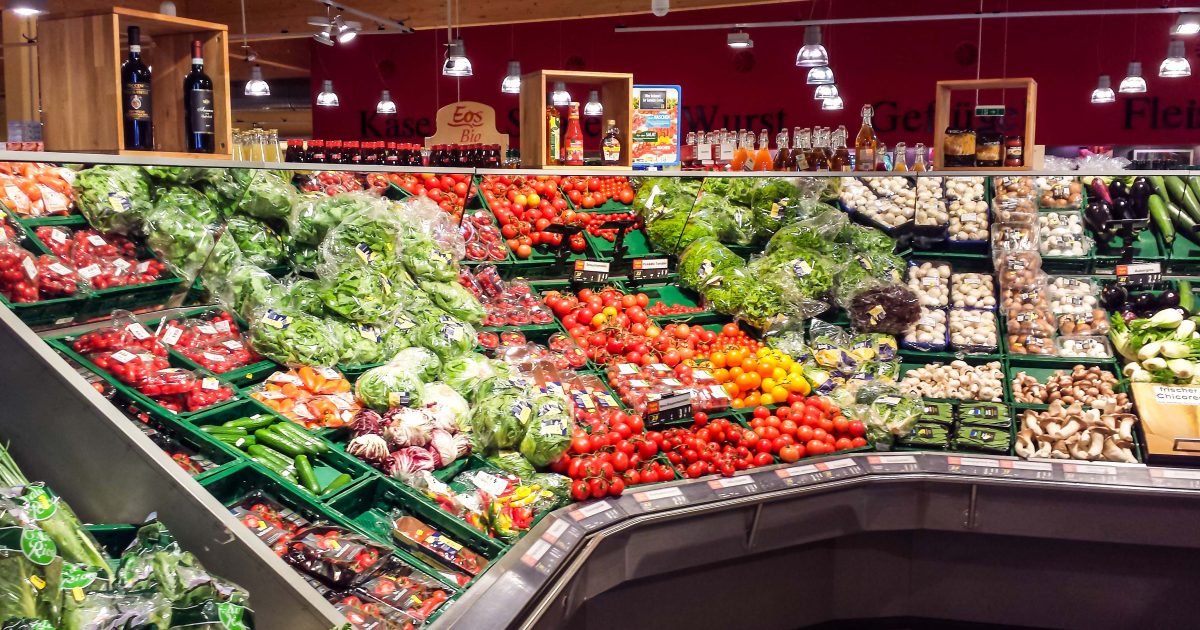 Gemse im Supermarkt