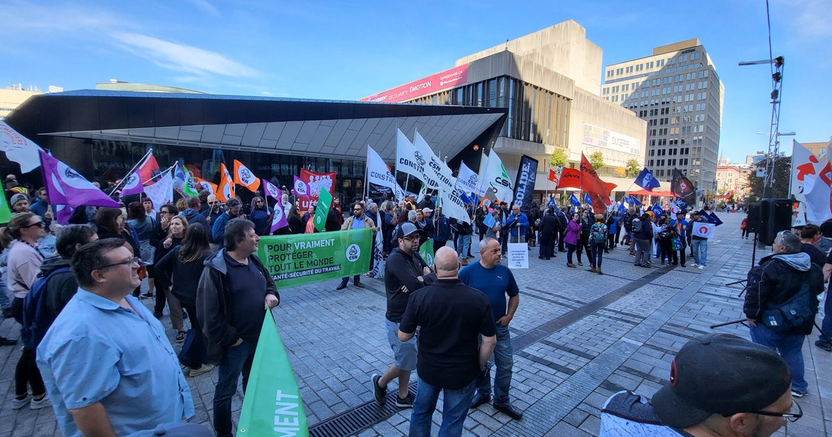 Une des nombreuses manifestations dans le cadre de la campagne Pour vraiment protéger tout le monde.