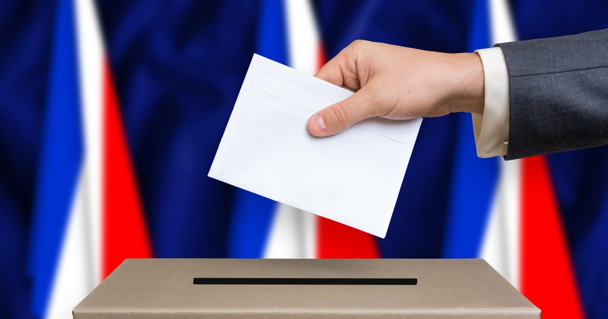 Election in France - voting at the ballot box
