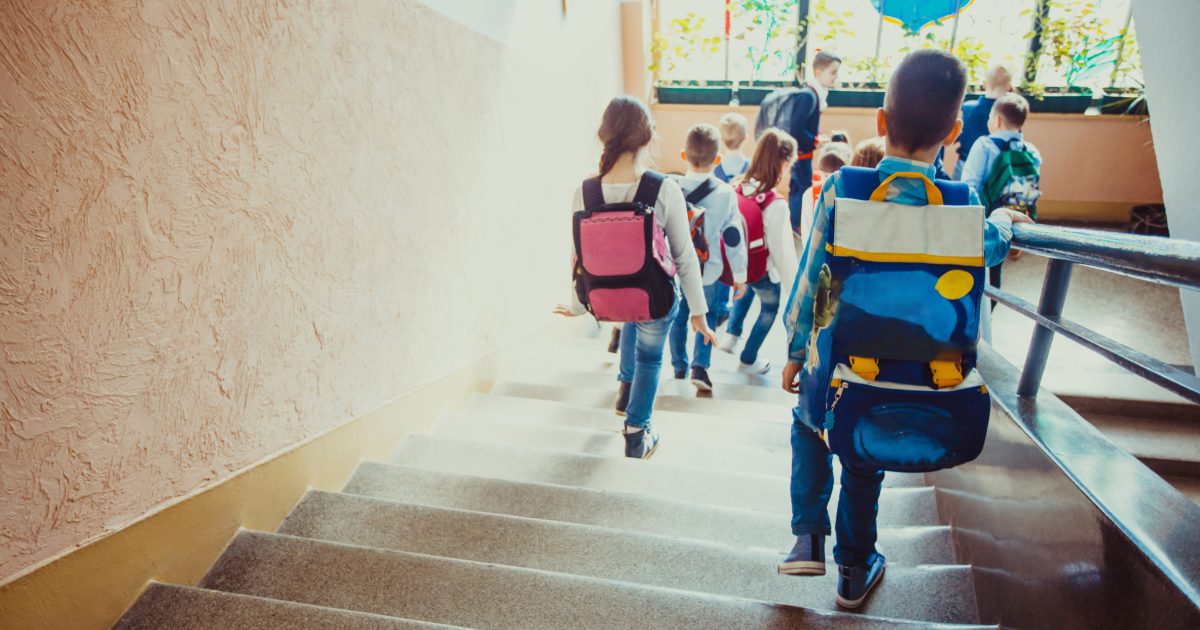 Pupils going on break