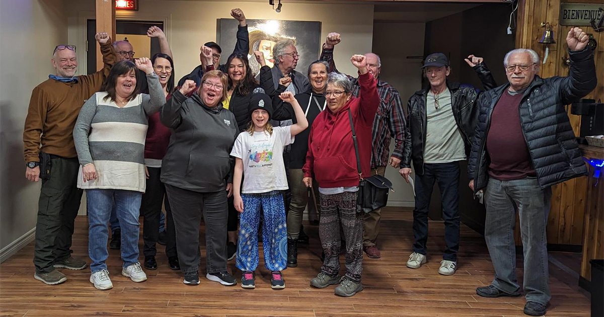 Les membres du syndicat lors de leur assemblée générale du 10 avril 2024.