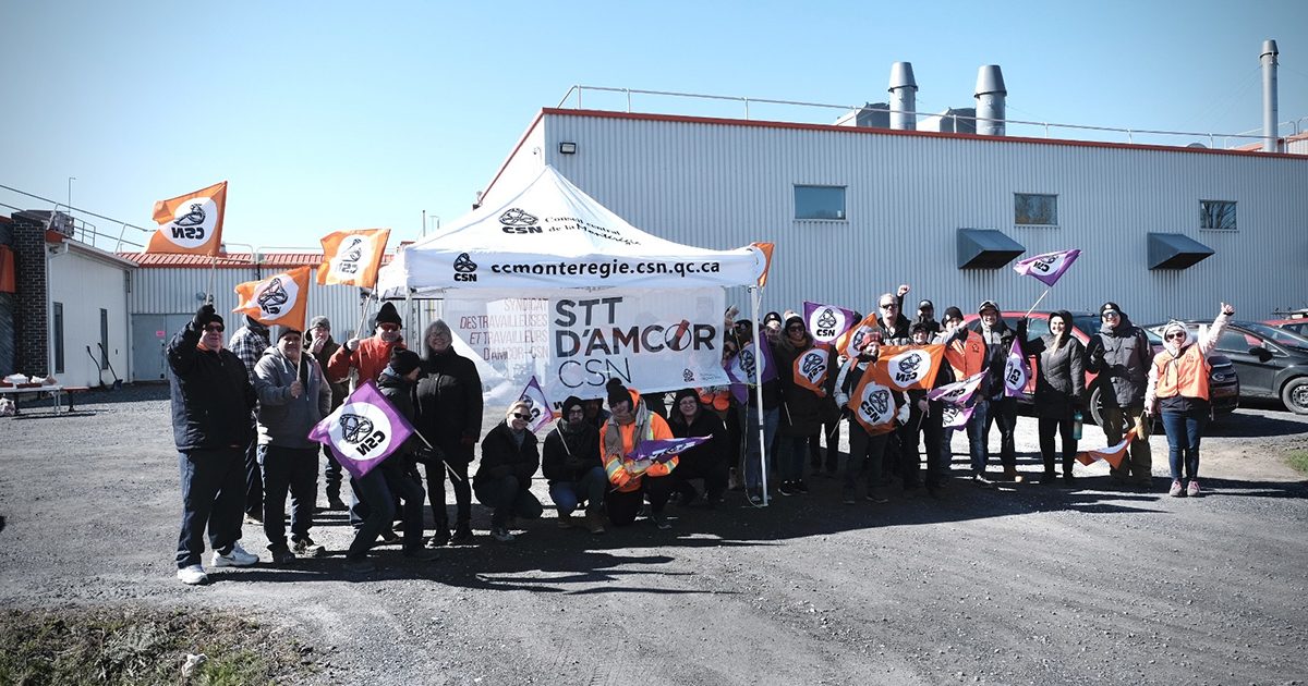 Les membres du syndicat, le 22 avril 2024. Photo : Dominic Morissette