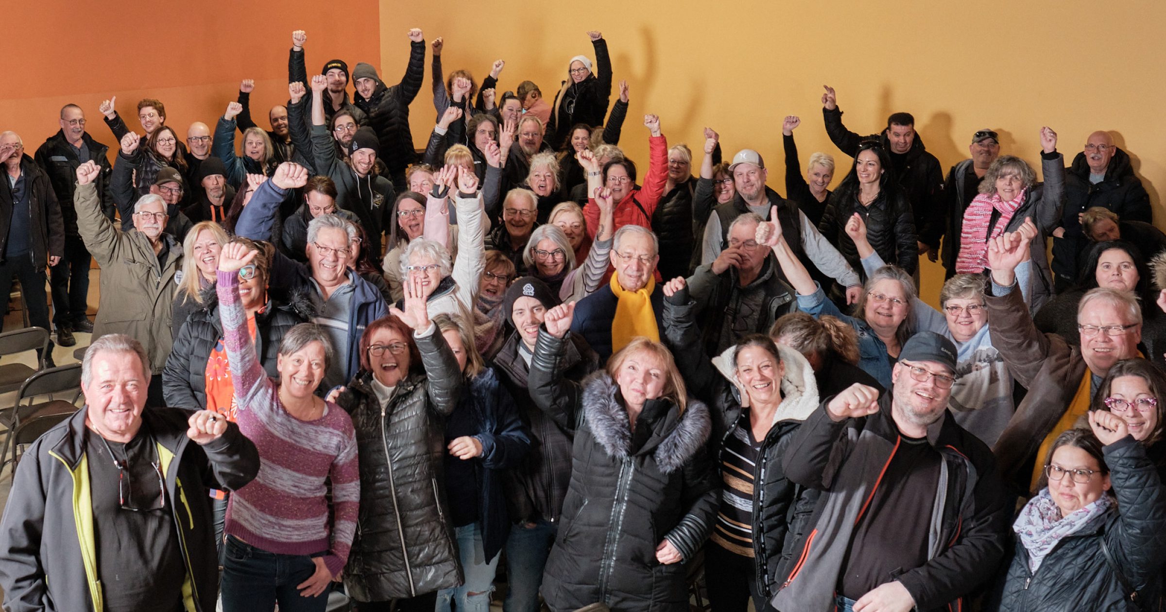 Les membres du syndicat lors de l'assemblée du 12 février 2023. Photo : Dominic Morissette