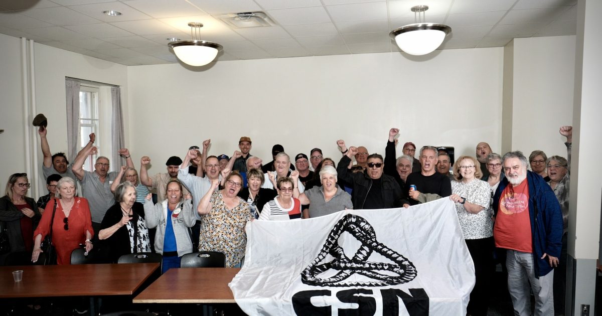 Les membres du syndicat  en assemblée générale le 13 mai. - Photo : Dominic Morissette