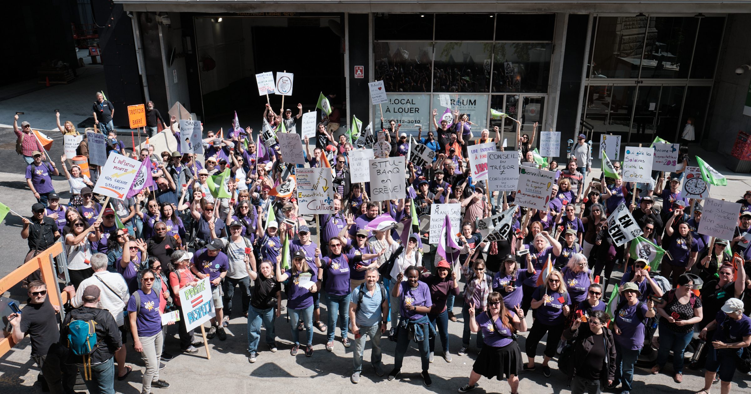 Les membres du syndicat lors d'une mobilisation le 11 mai dernier. - Photo : Dominic Morissette