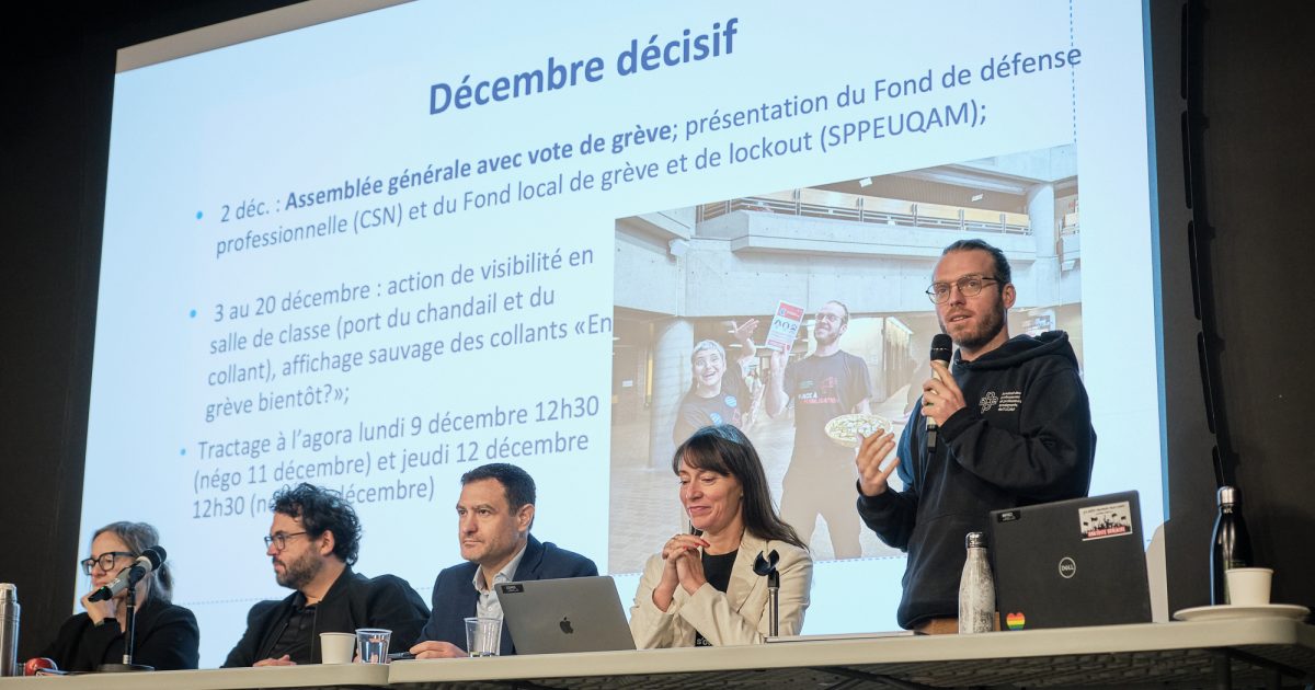 Chargé-es cours de l'Uqam, AG de vote de grève