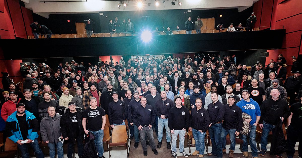 Les membres du syndicat en assemblée générale le 28 janvier au soir. - Photo : Dominic Morissette