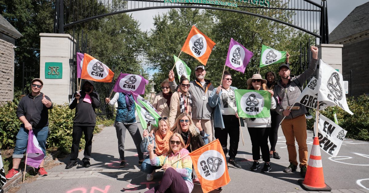 Les membres du SEBCNDDN sont en grève depuis le 20 septembre dernier. - Photo : Dominic Morissette