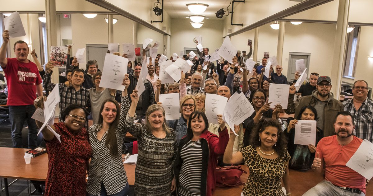 Les membres du STTHGPD lors de leur AG aujourd'hui - Photo : Michel Giroux