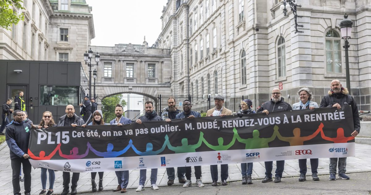 Tous les syndicats du secteur de la santé était à Québec le 8 juin. Photo: Pascal Ratthé