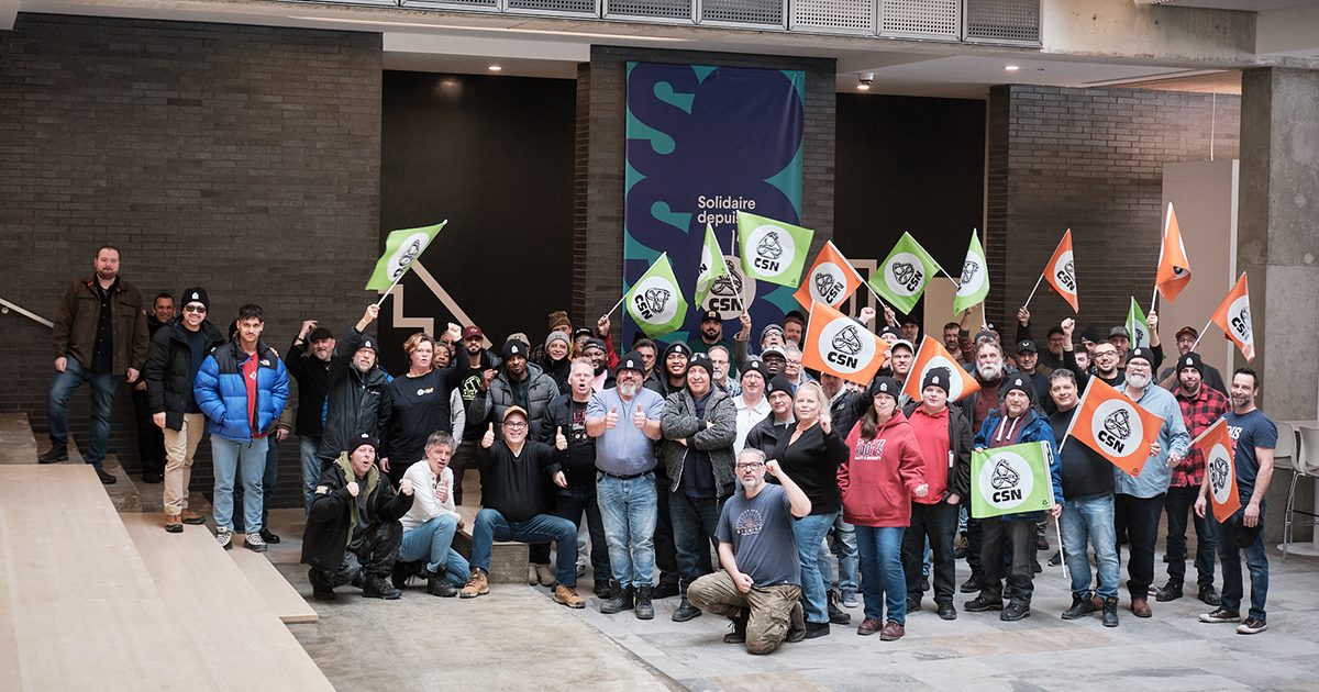 Les membres du syndicat en assemblée générale le 22 février. - Photo : Dominic Morissette