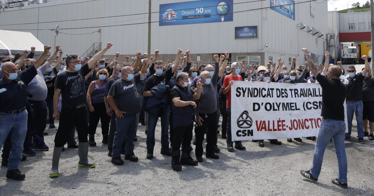 Photographie de la manifestation à Vallée-Jonction
